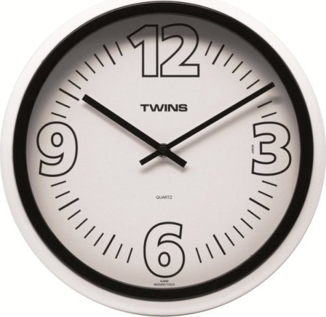 Nástěnné hodiny Twins 2896 black 31cm