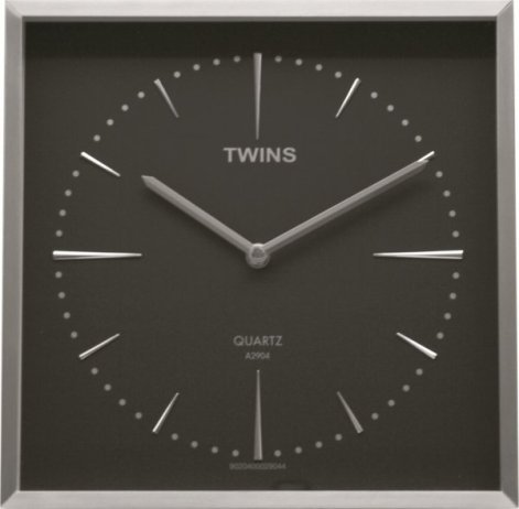 Nástěnné hodiny Twins 2904 grey 28cm