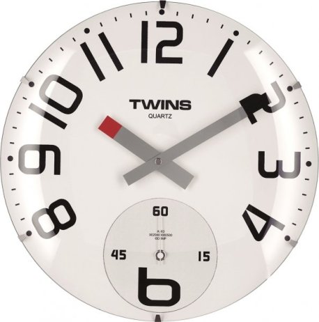 Nástěnné hodiny Twins 363 white 35cm