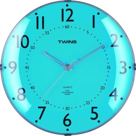 Nástěnné hodiny Twins 7981 blue 30cm