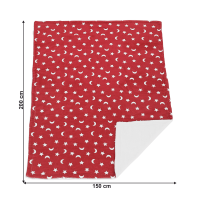 Červená beránková deka OXYFIRE 150x200 cm