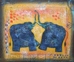 Obraz - Dva sloni