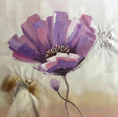 Obraz - Fialový květ a poupě