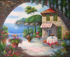 Obraz - Kavárna u moře