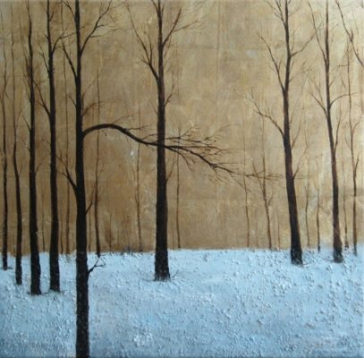 Obraz - Les v zimě