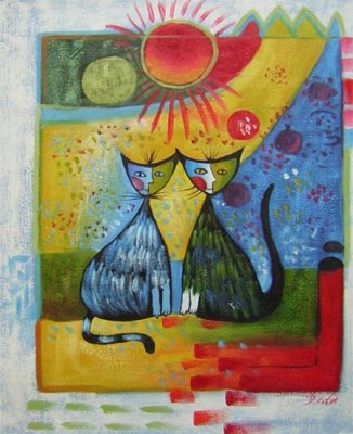 Obraz - Pestrobarevné kočky