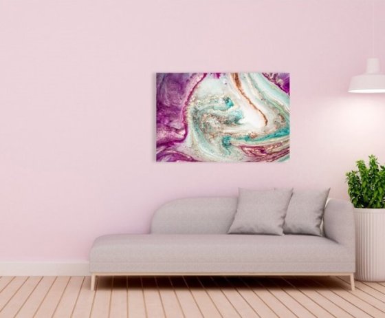 Obraz Růžová abstrakce 90x60 cm