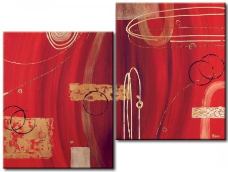 Obrazový set - Abstrakce v červeném