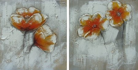 Obrazový set - Oranžové květy