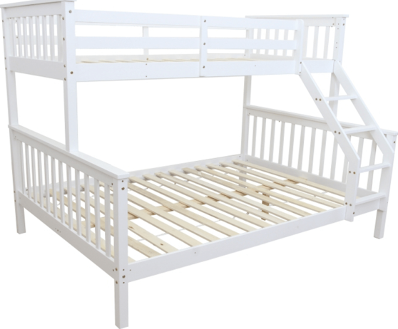Patrová rozložitelná postel Burfard, bílá
