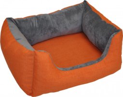 Pelíšek Deluxe oranžový - malý pes - kočka