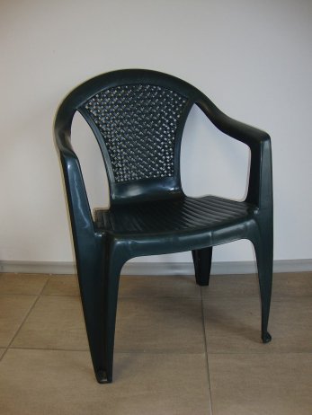 Plastová zahradní židle Camelie, tmavě zelená