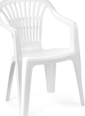 Bílá plastová židle Scilla II. jakost