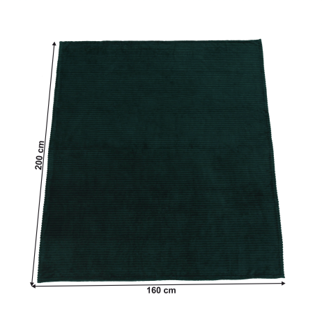 Plyšová pruhovaná deka Smaragd 160x200 cm
