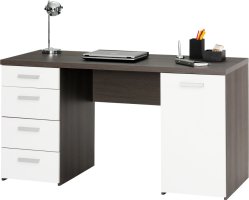 Počítačový stolek Plus 21, dub antracit/bílá