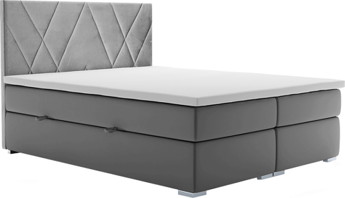 Boxspring postel Potpi 160x200, šedá