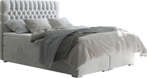 Boxspring postel Wainag 180x200, světle šedá