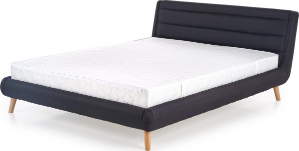 Čalouněná postel ELANDA 160 cm, tmavě šedá