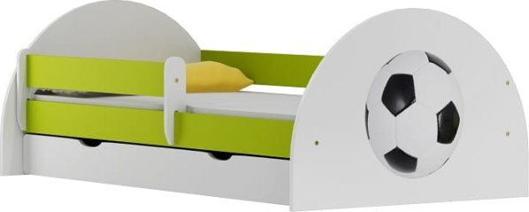 Postýlka s matrací a zásuvkou FOTBAL ABS 20S, 70x140 cm