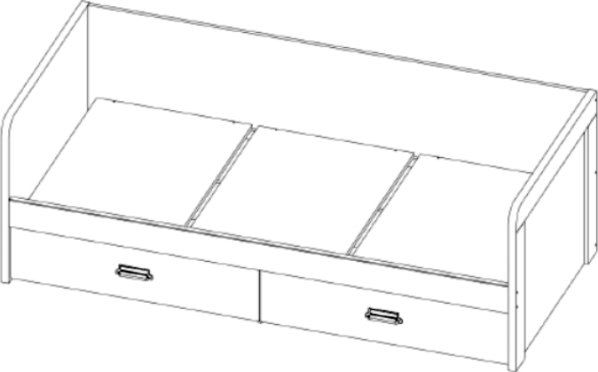 Postel s úložným prostorem Diesel 2S/90