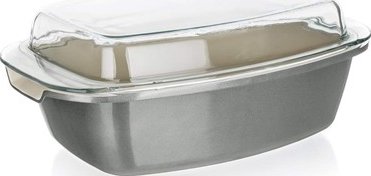 PRIME CHEF Pekáč s keramickým povrchem ALEGRIA Grey 5,6 l, 32,5 x 21 x 11 cm, s poklicí