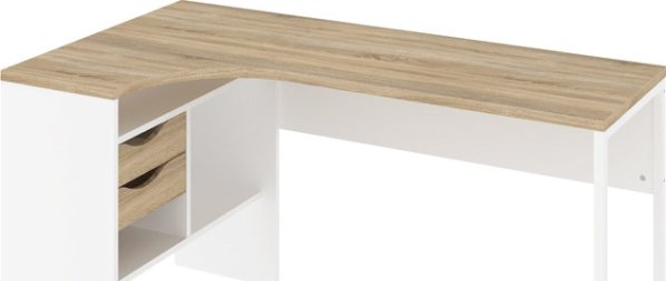 Psací stůl Plus 18, dub/bílá