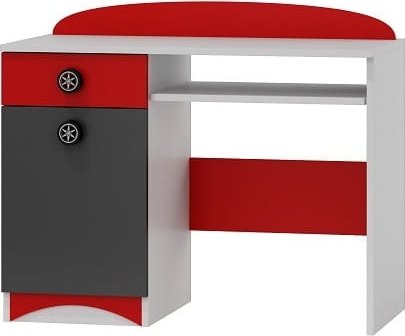 Psací stůl SPEED ABS B10 bílá | grafit | červená