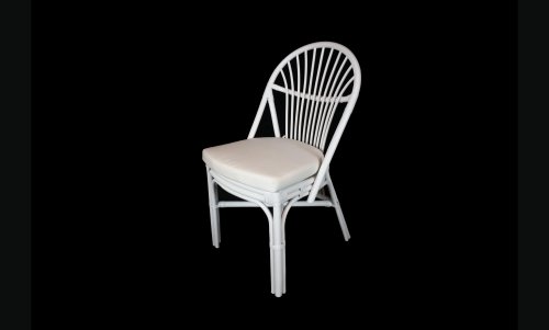 Ratanová jídelní židle BALI - bílý ratan