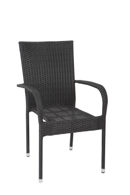 Ratanová jídelní židle HAITI, černá