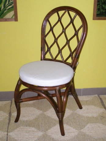 Ratanová jídelní židle HARLINGEN - tmavá