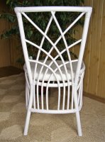 Ratanová jídelní židle SARA - bílý ratan