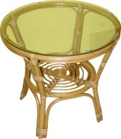 Ratanový obývací stolek BAHAMA - světlý
