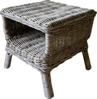 Ratanový obývací stolek GREY - šedý ratan