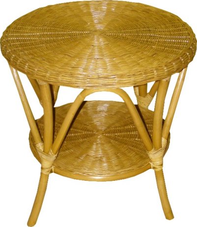 Ratanový obývací stolek-světlý