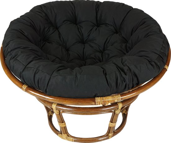 Ratanový PAPASAN tmavý - průměr 100 cm