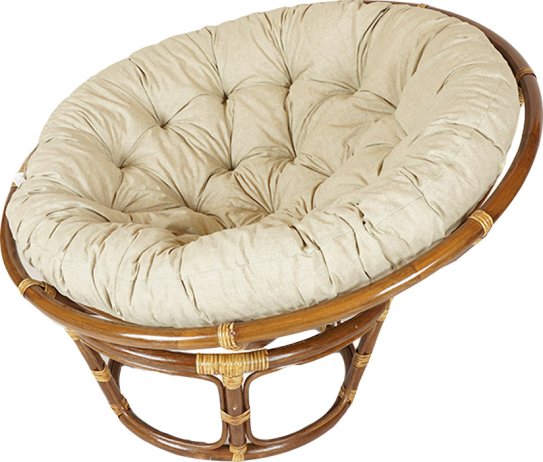 Ratanový PAPASAN tmavý - průměr 100 cm