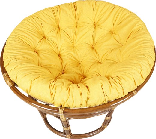 Ratanový PAPASAN - tmavý med - průměr 110 cm