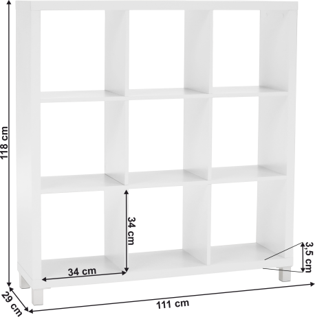 Regál Bunkin 5, bílá