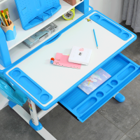 Rostoucí psací stůl a židle Creativ modrá/bílá
