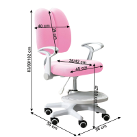 Rostoucí židle ANAIS, růžová, II. jakost