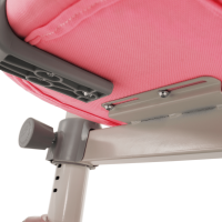 Rostoucí židle s podnožkou Comfydeco šedá/růžová