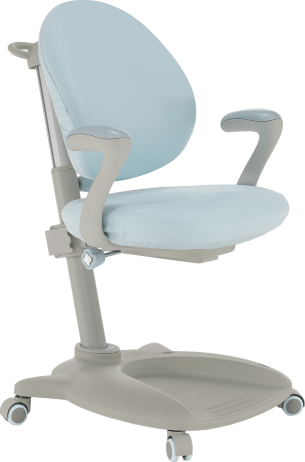 Rostoucí židle s podnožkou Comfyfurn šedá/modrá