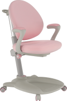 Rostoucí židle s podnožkou Comfyfurn šedá/růžová