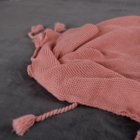 Růžová pletená deka Dressr 150x200 cm