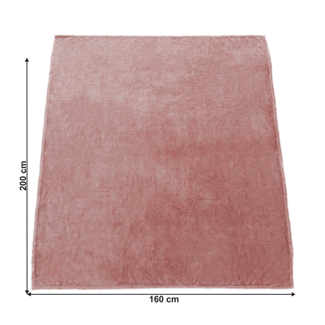 Růžová plyšová deka Rugs 160x200cm
