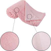 Růžová plyšová deka s pruhy 150x200 cm
