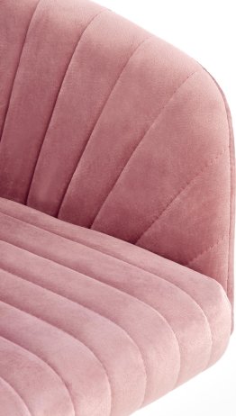 Růžové křeslo na kolečkách FRESCO