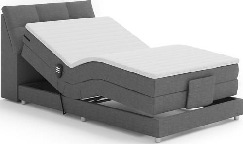 Šedá polohovací postel Chaire Boxspring 120x200 cm