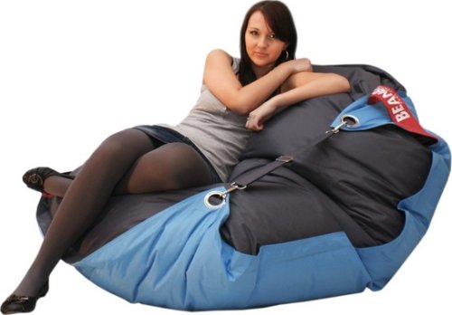 Sedací pytel BeanBag duo-dark gray-cyan