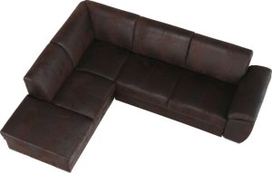 Rohová sedací souprava Vidrieras, levá rozkládací čokoládová